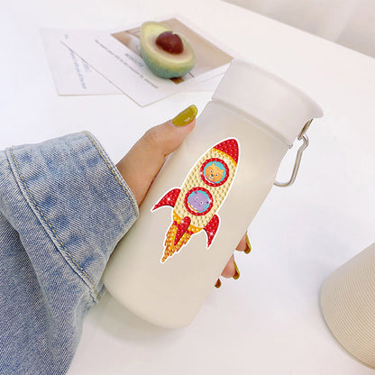 18PCS Diamond Painting Outer Space Stickers Kits for Kids Beginner Toy