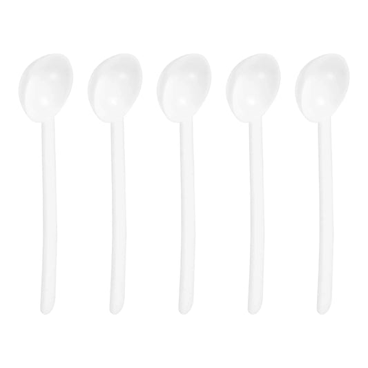 10Pcs Plastic Measuring Spoons Powder Scoops Spoon Kitchen Spoons,1.5g White