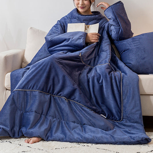 Magic Velvet Multifunctional Wearable Long Sleeve Lazy Quilt