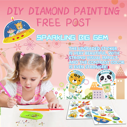 18PCS Diamond Painting Outer Space Stickers Kits for Kids Beginner Toy