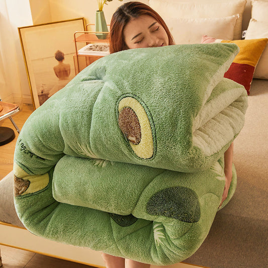 Milk Velvet Core Detachable Two-in-one Warm Double-sided Fleece Quilt