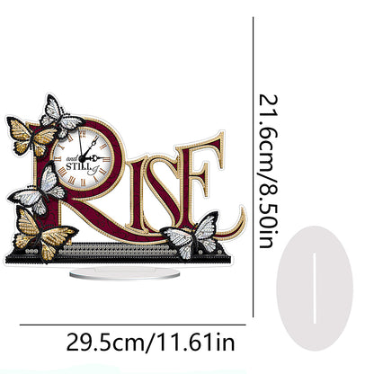 Diamond Painting Acrylic Butterfly Letter Clock Ornament