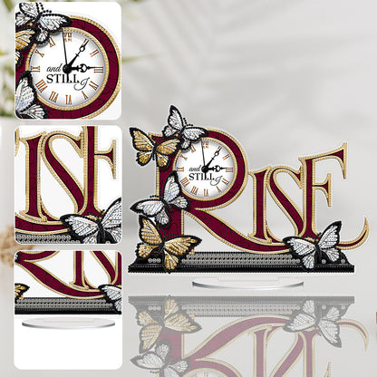 Diamond Painting Acrylic Butterfly Letter Clock Ornament