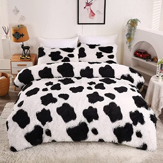 Fluffy Crystal Velvet Duvet Cover