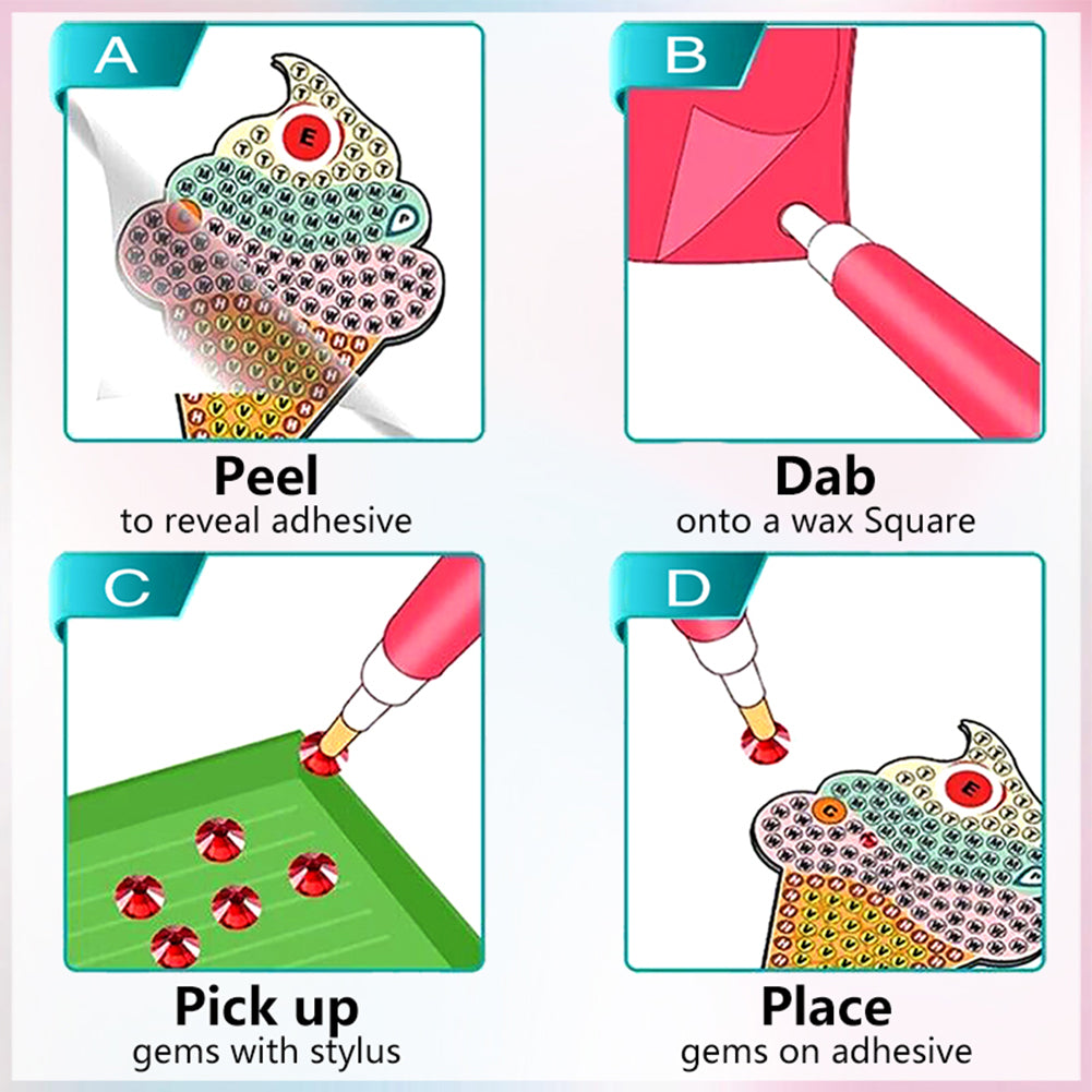 18PCS Diamond Painting Outer Space Stickers Kits for Kids Beginner Toy